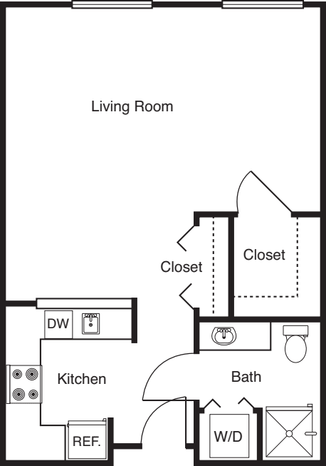 Studio -575 floor plan