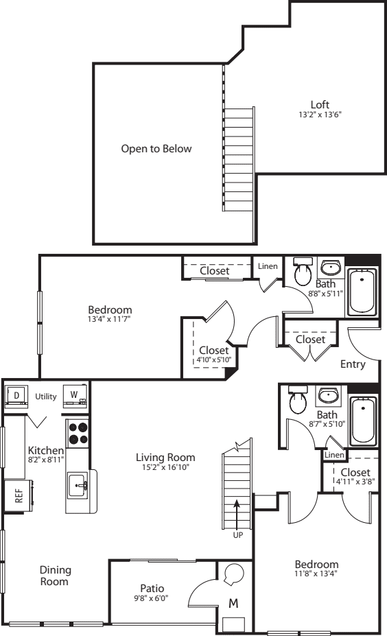 Winchester with loft floor plan