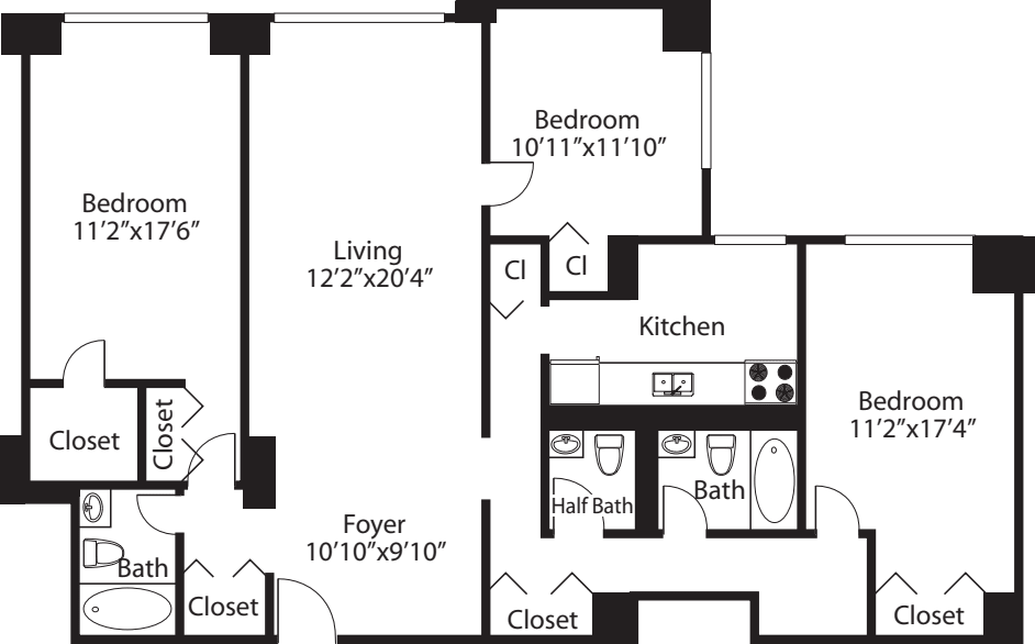 H floor plan