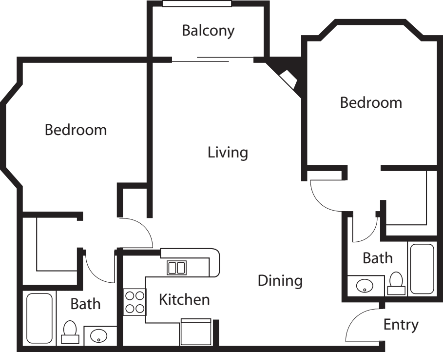 Hepburn split floor plan
