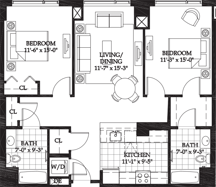 Asteria Two Bedroom (4) floor plan