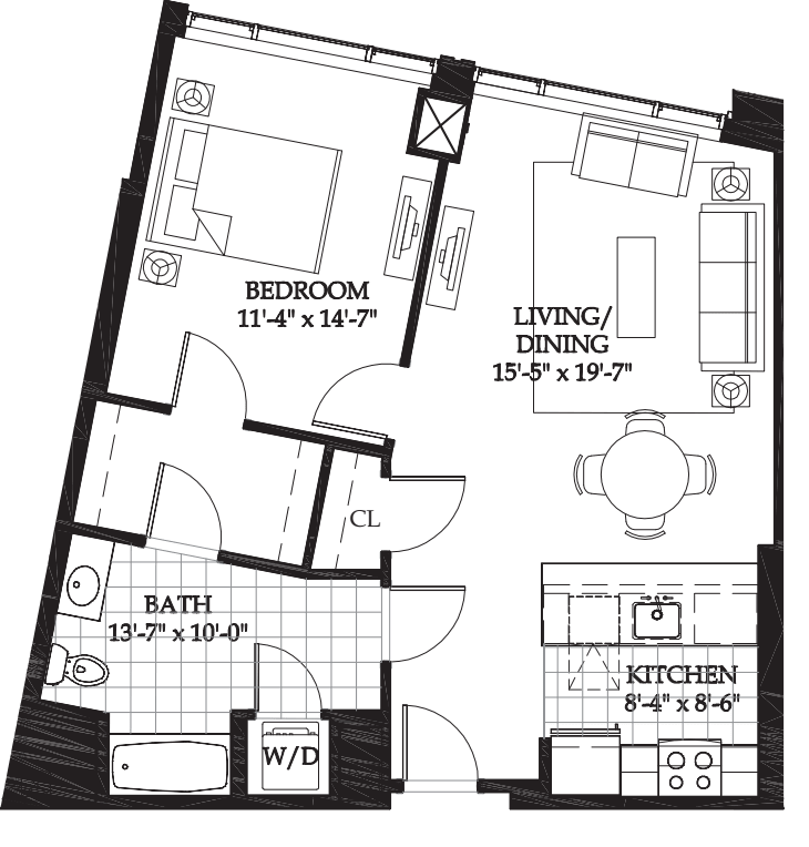 Asteria One Bedroom (5) floor plan