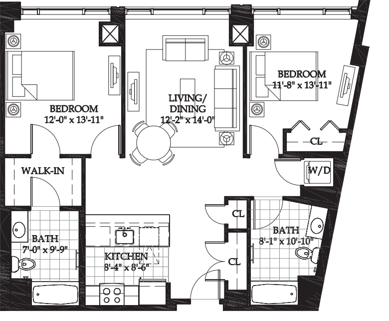 Asteria Two Bedroom (6) floor plan