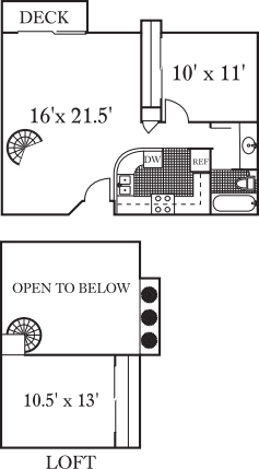 The Catalina with loft floor plan