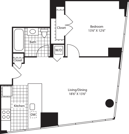 One Bedroom WindCAKit FL 47-49 floor plan