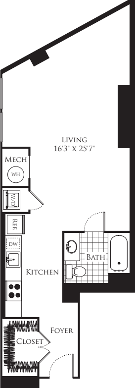 Studio- 673 floor plan