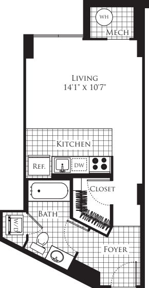 Studio- 470 floor plan