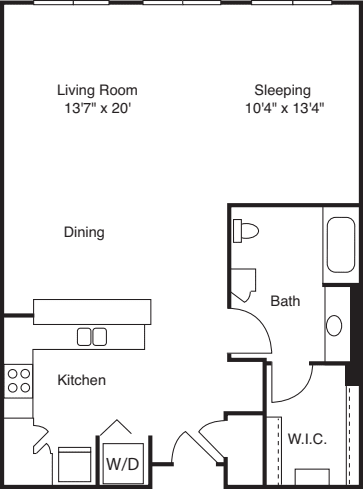 Studio 830 floor plan