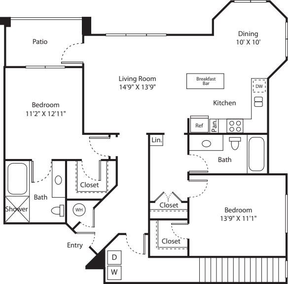 Two Bed B-4 - Phase II floor plan