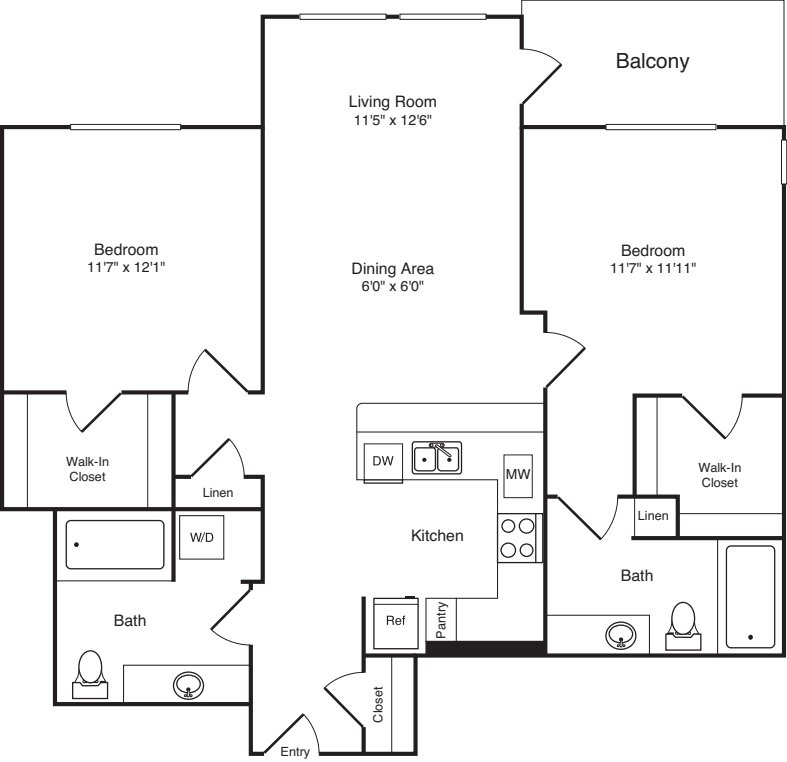 Two Bed B-2 - Phase III floor plan