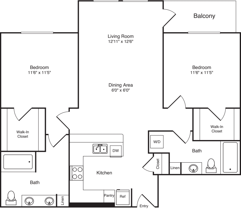 Two Bed B-3 - Phase III floor plan