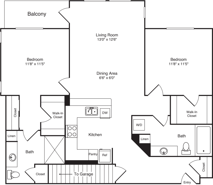 Two Bed B-5 - Phase III floor plan