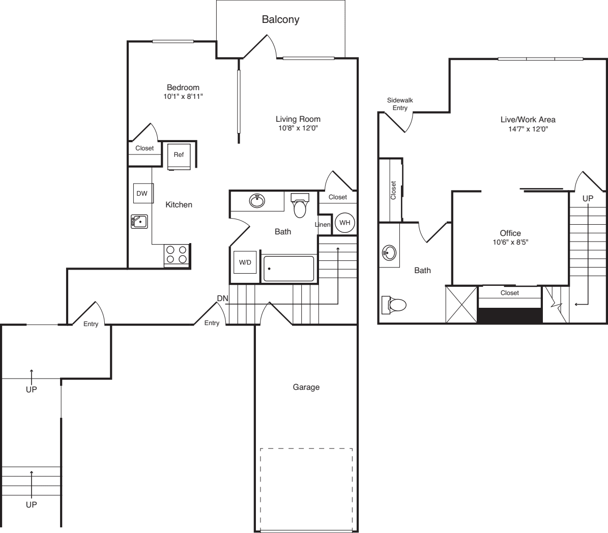 Live Work 1-B - Phase III floor plan