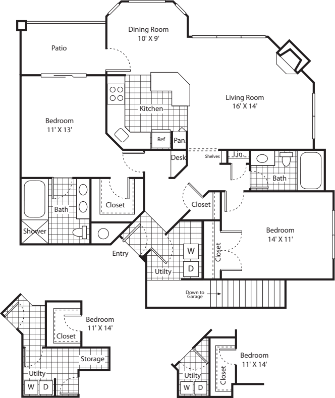 Two Bed B-4 - Phase I floor plan