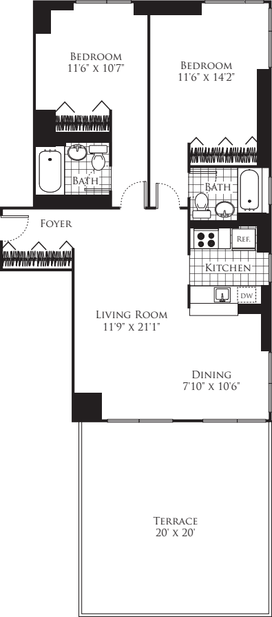 Unit C6 floor plan