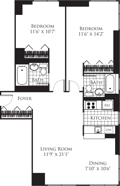 Unit C7-32 floor plan