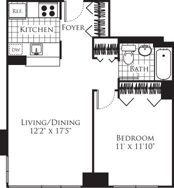 Unit F6-32 floor plan