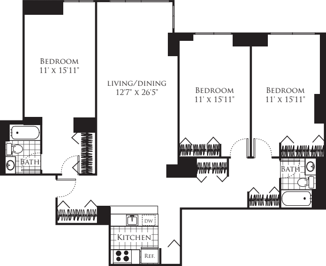 Unit 2A floor plan