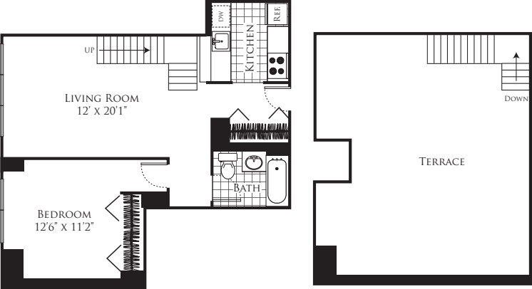 E 662 with Rooftop Terrace floor plan