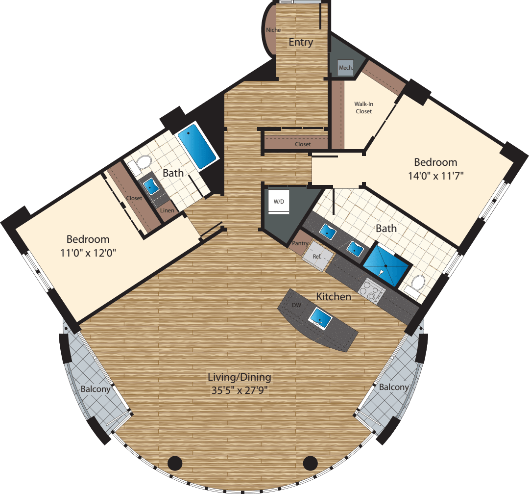 Unit 405 floor plan