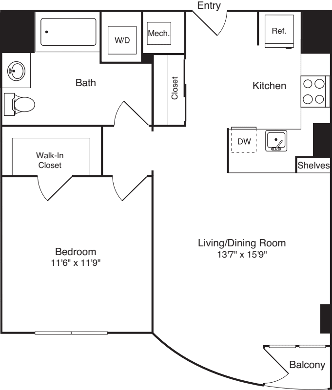 Unit 407 floor plan