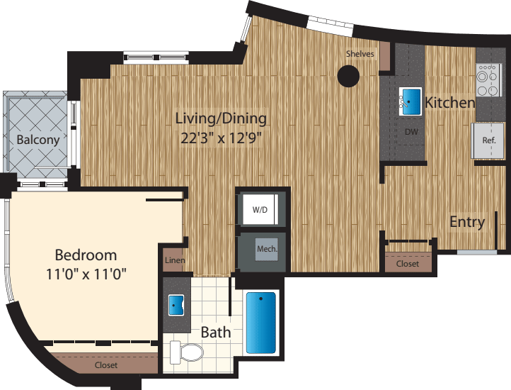 Unit 410 floor plan
