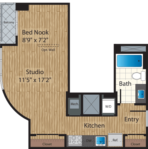 Unit 411 floor plan