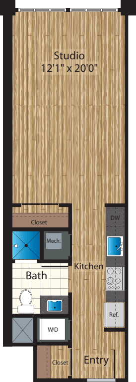 Studio J 504 floor plan