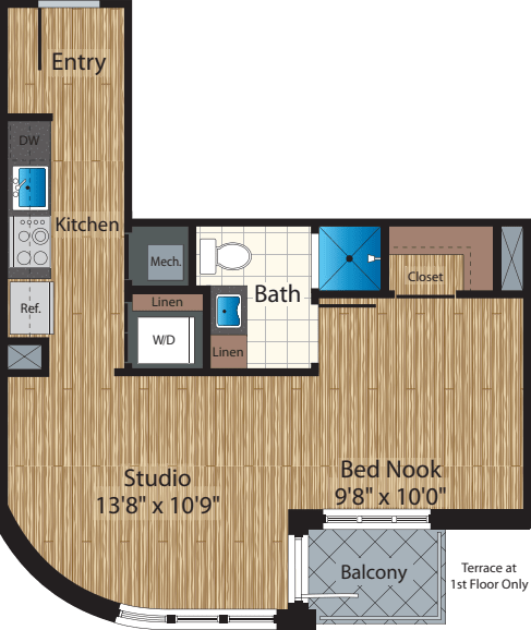 Studio G 558 floor plan