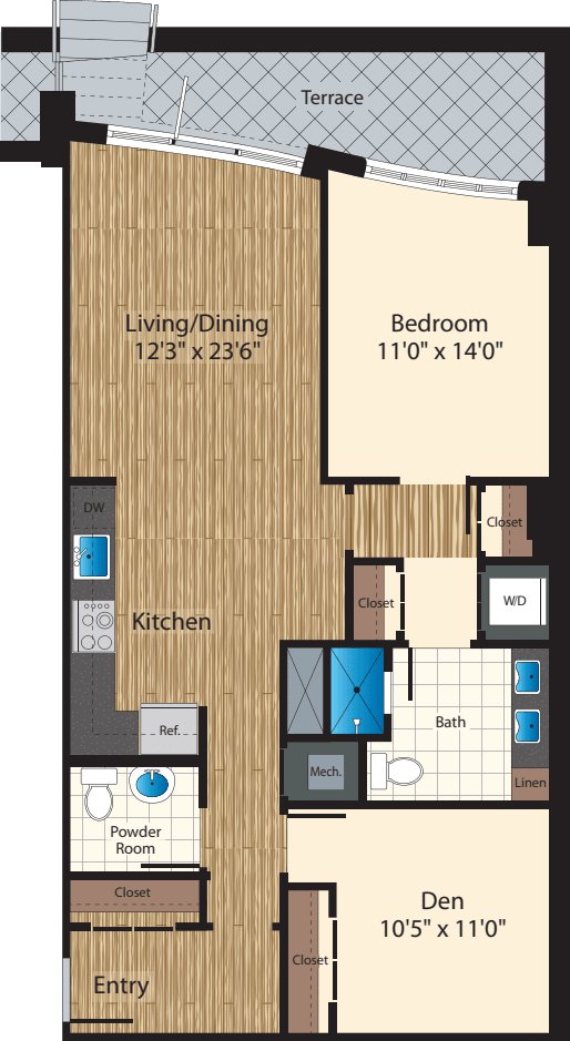 Unit 120A floor plan