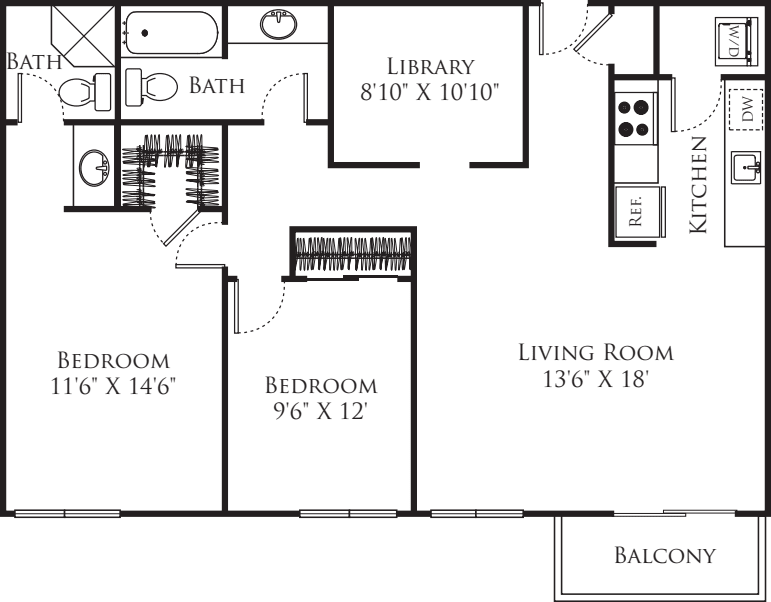 2 Bedroom G floor plan