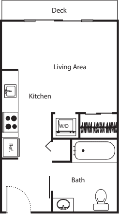 Micro Studio - A1 floor plan