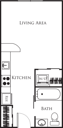 Micro Studio - A2 floor plan