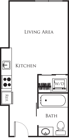 Micro Studio - A8 floor plan