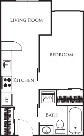Micro One Bed - D3 floor plan