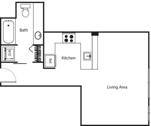 Micro Studio - A9 floor plan