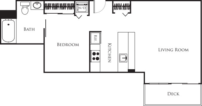 Micro One Bed - B3 334-734 floor plan