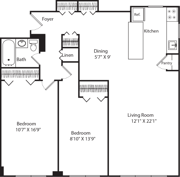 The Chilton 2P floor plan
