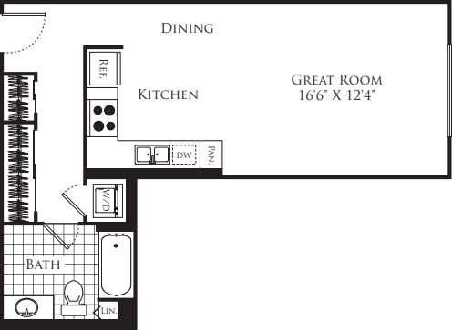 Studio 25 floor plan