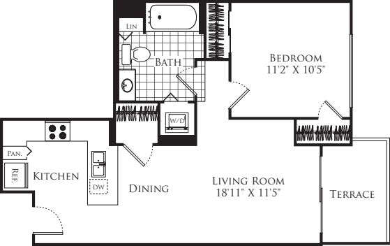 1 Bedroom FP 11 floor plan