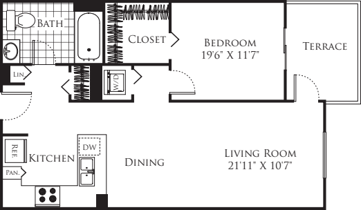 1 Bedroom FP 18 floor plan