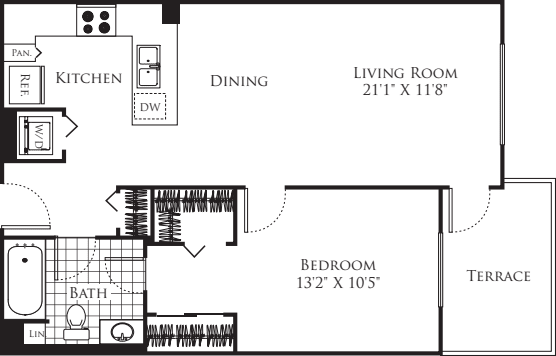 1 Bedroom FP 24 floor plan
