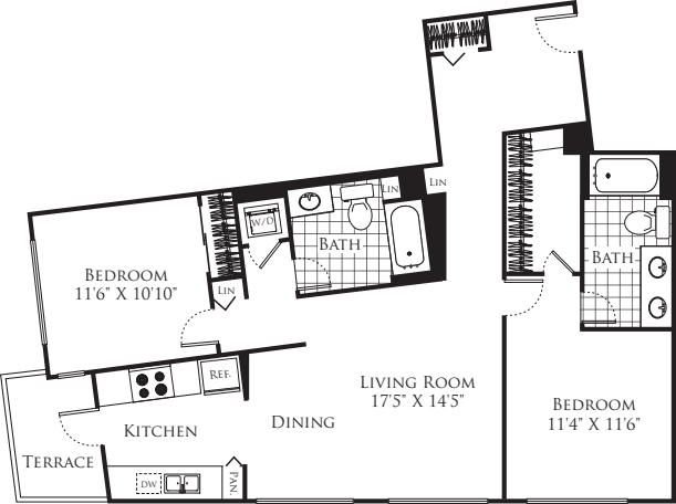 2 Bedroom FP 14 floor plan