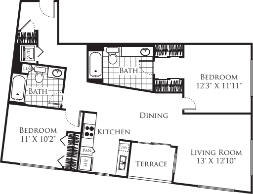 2 Bedroom FP 17 floor plan