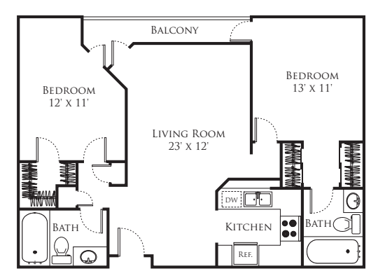 Two Bedroom floor plan