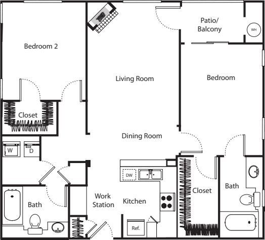 Burgundy floor plan