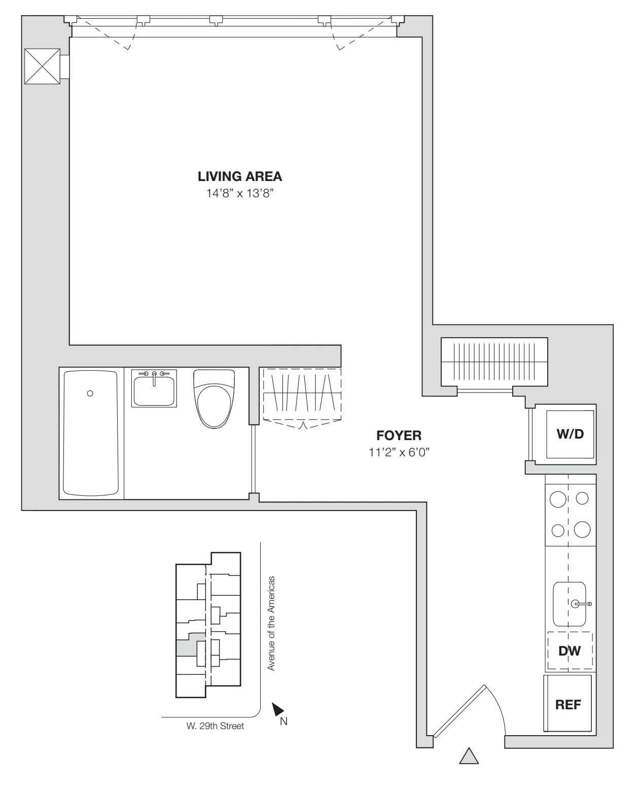 Studio A floor plan