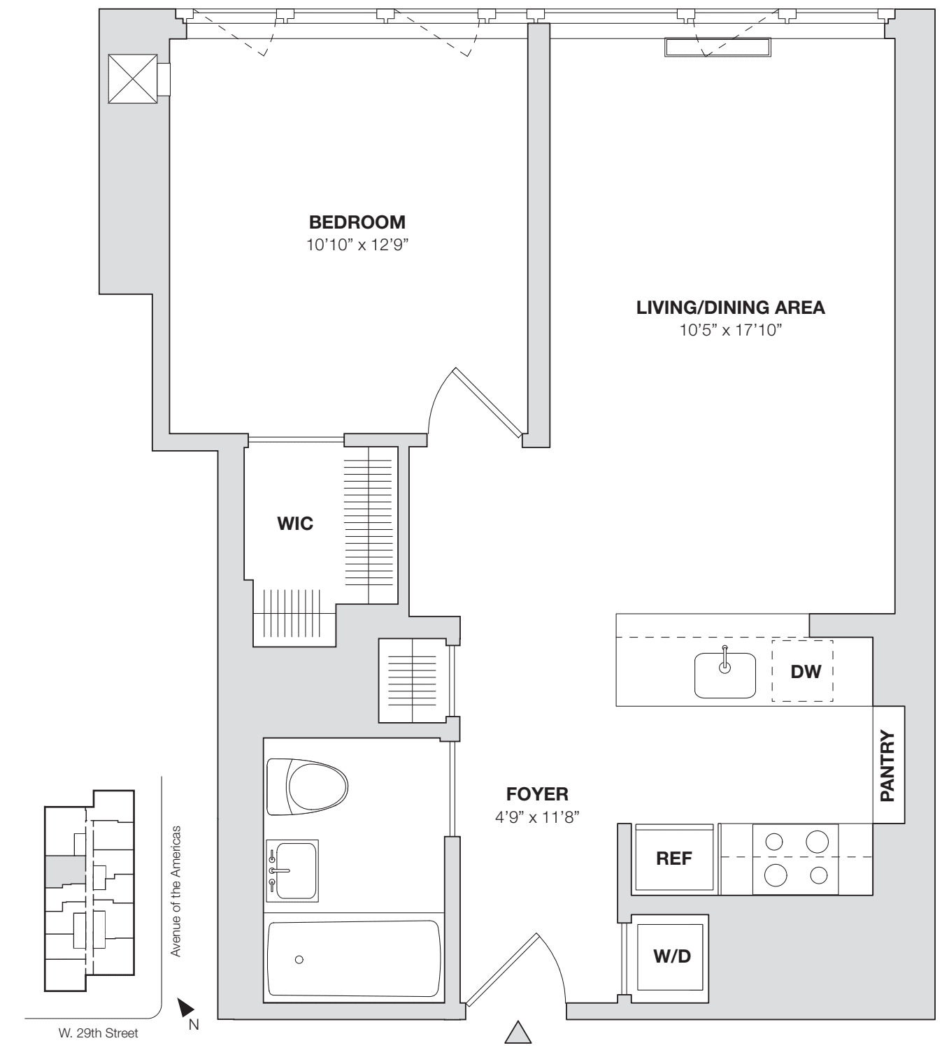 1 Bedroom C floor plan