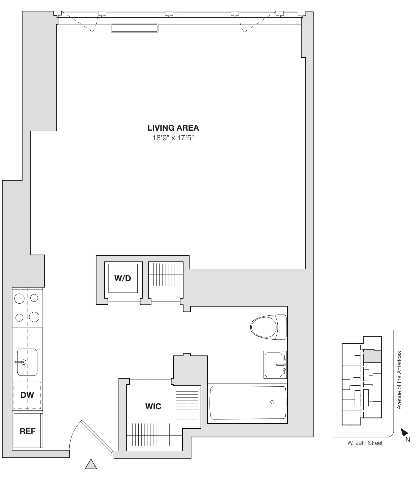 Studio F floor plan