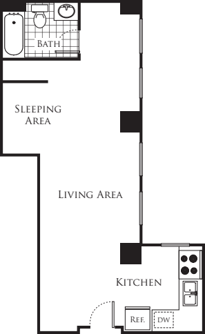 Studio A2 floor plan